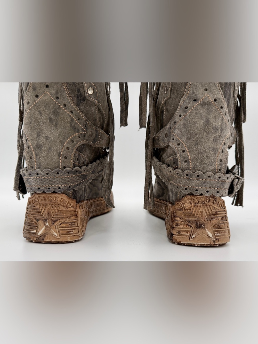 El Vaquero Mirea | Reptile Vine | Sz 39 - Women’s Wedge Moccasin Boots NEW - Picture 8 of 11